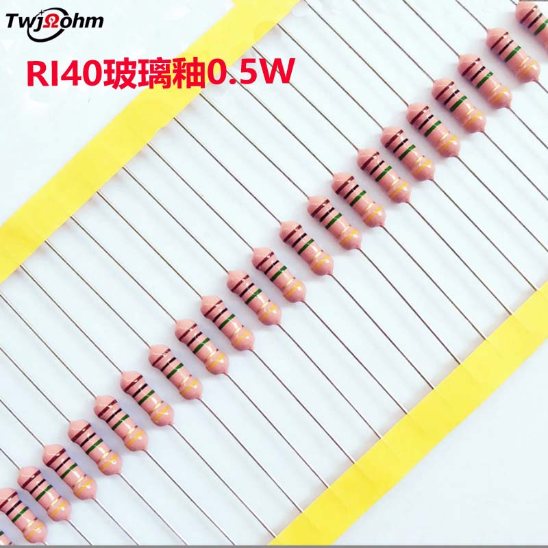 RI40-0.5W glass glaze high voltage resistor